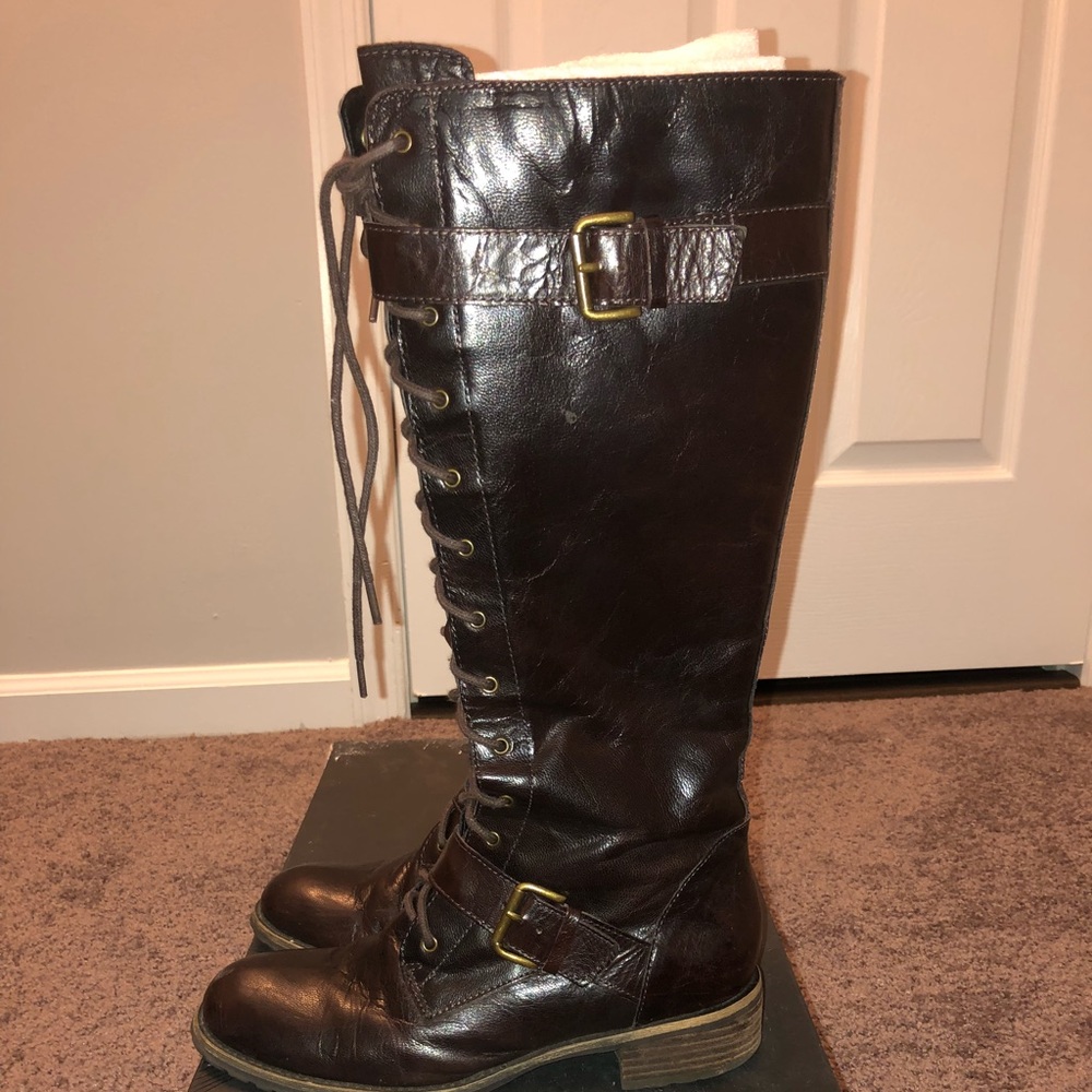 Chocolate brown riding boots